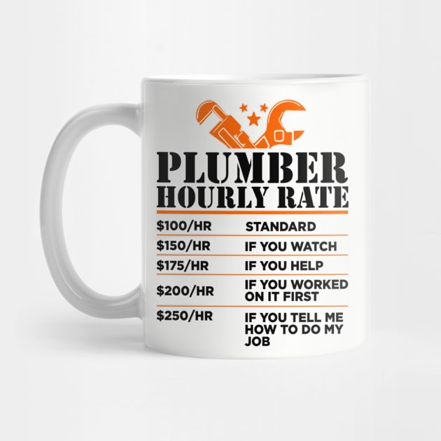 Plumber Hourly Rate Funny Sassy Contractor Attitude by Anticorporati